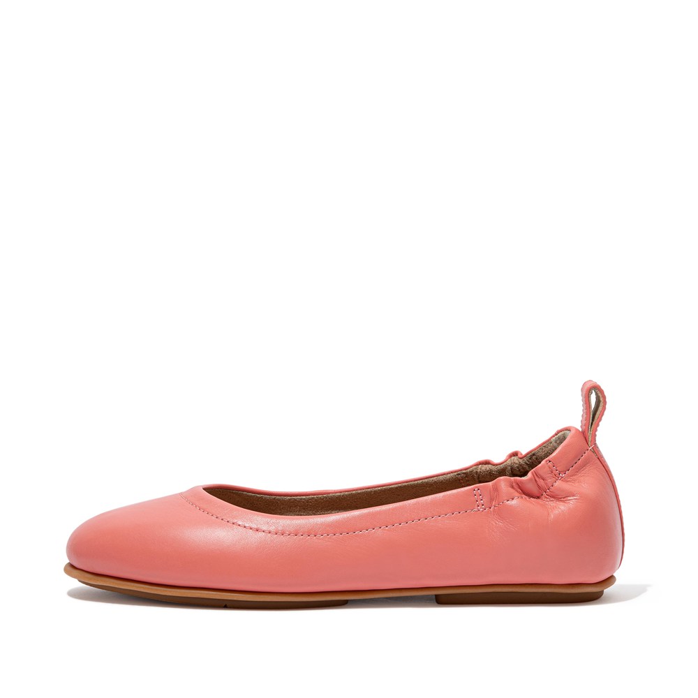 Fitflop Womens Ballet Flats - Allegro Soft Leather - Pink - 564-LCDMOQ